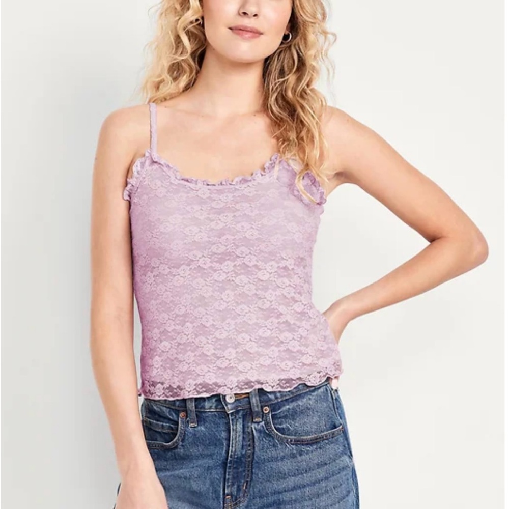NWT Old Navy Lavender Lace Cami Top